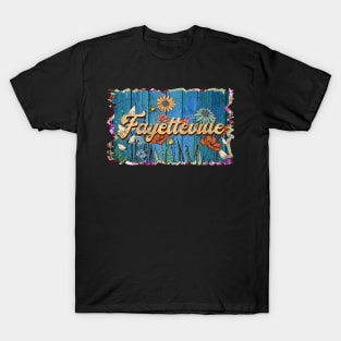 Retro Fayetteville Name Flowers Limited Edition Proud Classic Styles T-Shirt